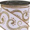 Brilliance 2.5" White and Gold Filigree Glitter Swirl Wired Ribbon, 10 Yards for Christmas Bows, Wreaths, Gift Wrap, Crafts and Decorations